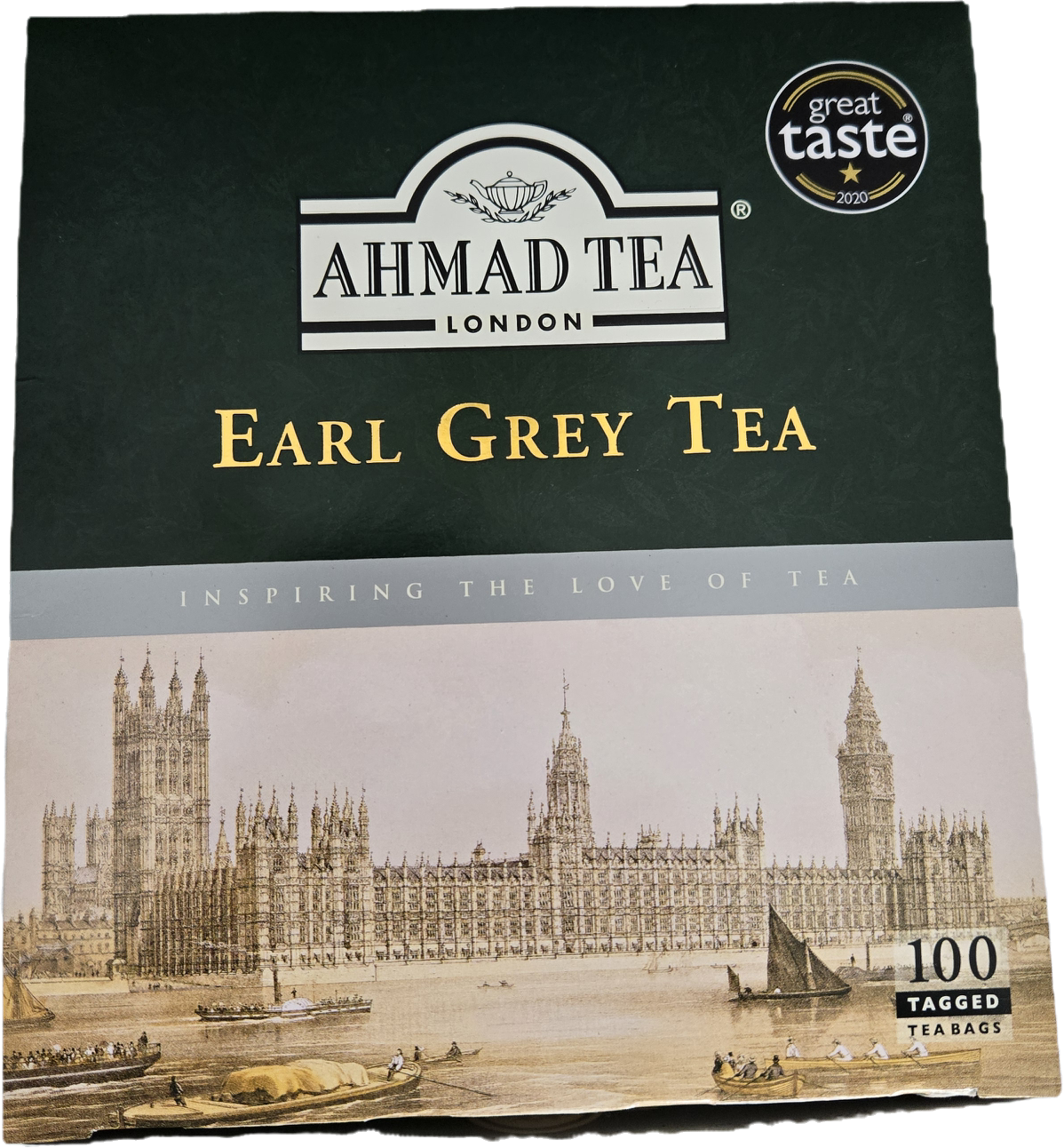 Ahmad Tea - Earl Grey Tea Bags Box - 100 Tea bags