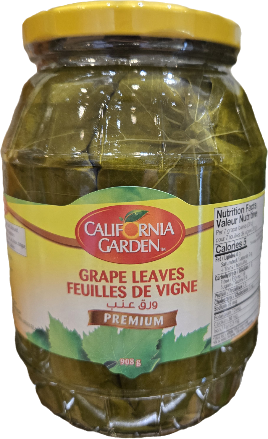 California Garden Premium Grape Leaves - 900g Jar