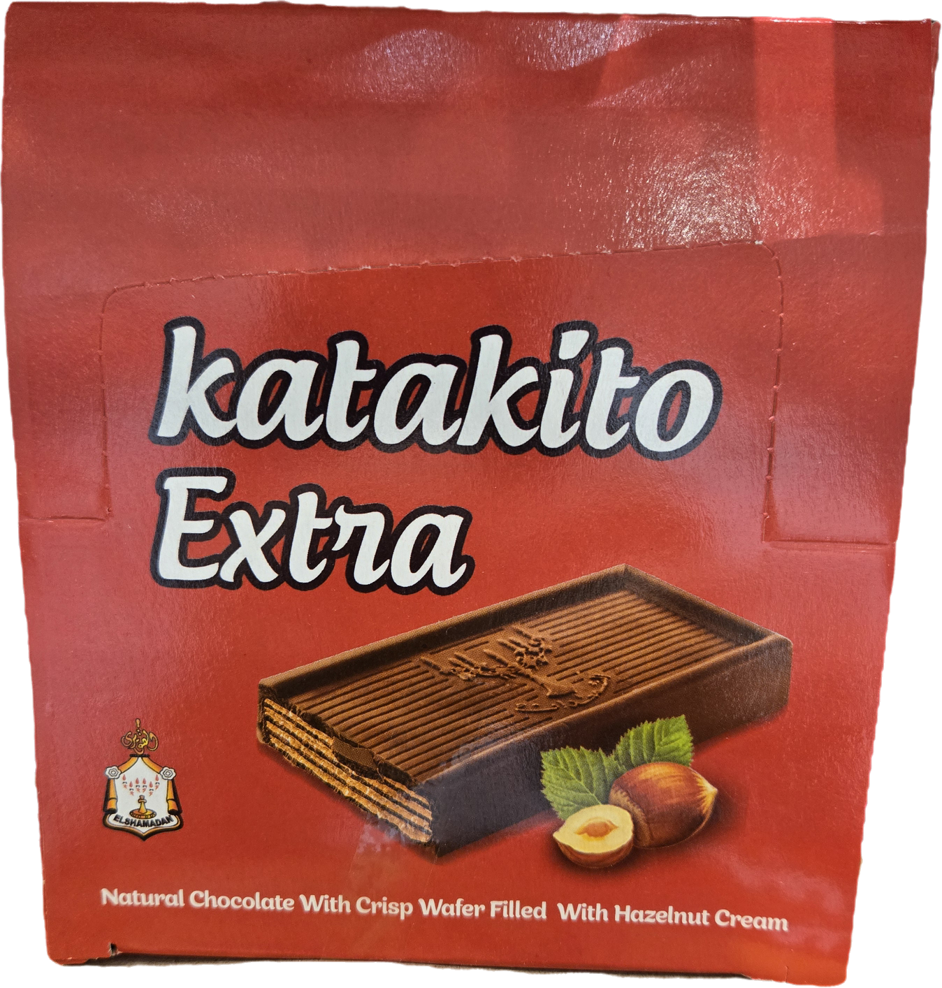 Katakito Hazelnut Chocolate Filled with crisp wafer 12 pcs box