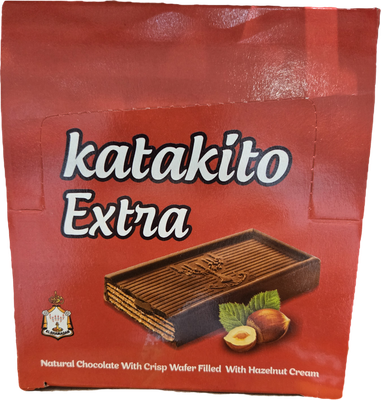 Katakito Hazelnut Chocolate Filled with crisp wafer 12 pcs box