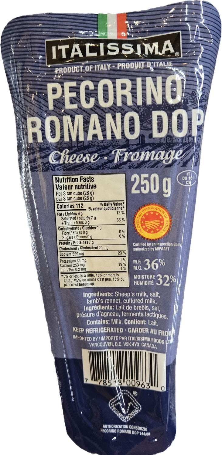 Italissima Italian Pecorino Romano Cheese 250g