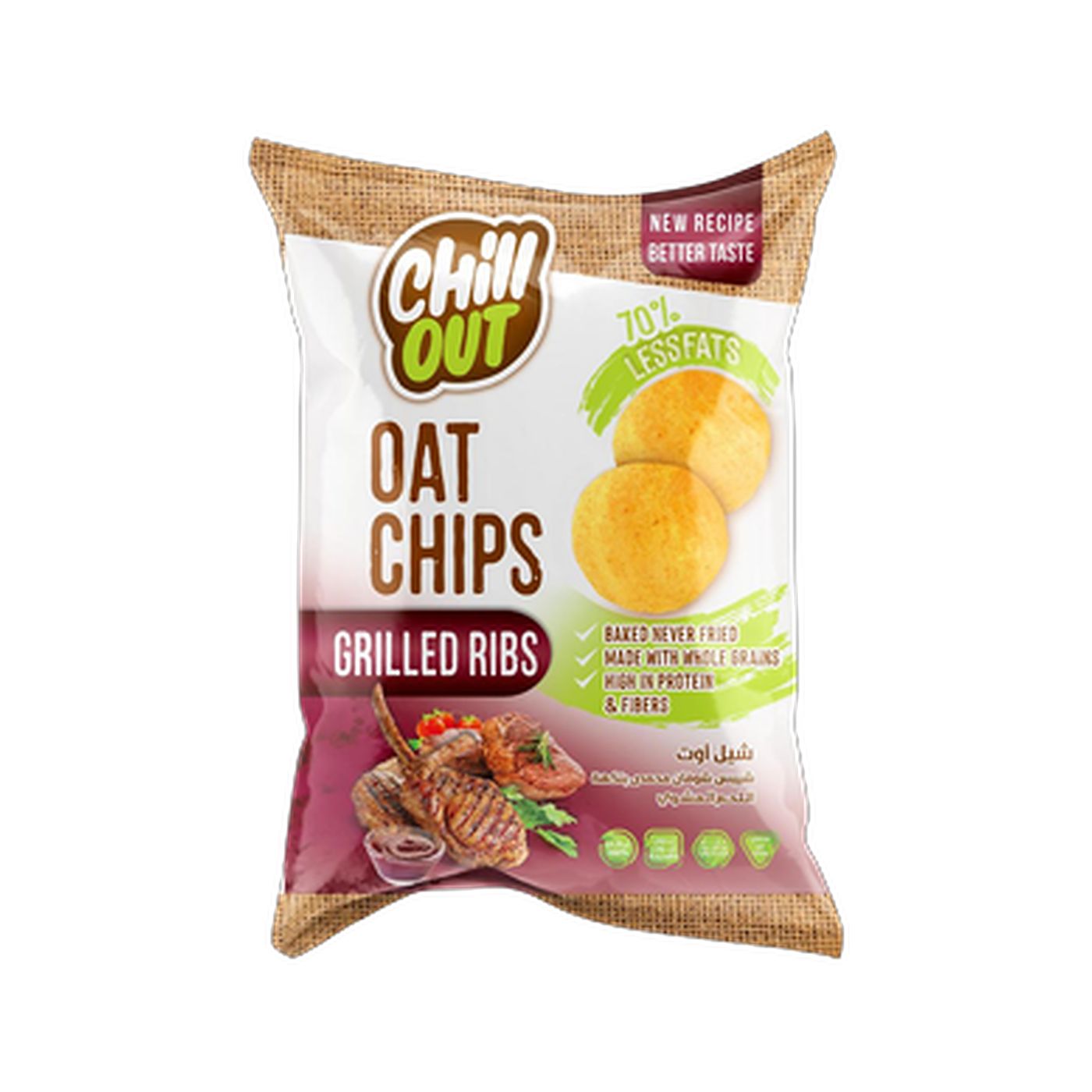 Chill Out Oat Oven Baked Chips Grilled Ribs 60g