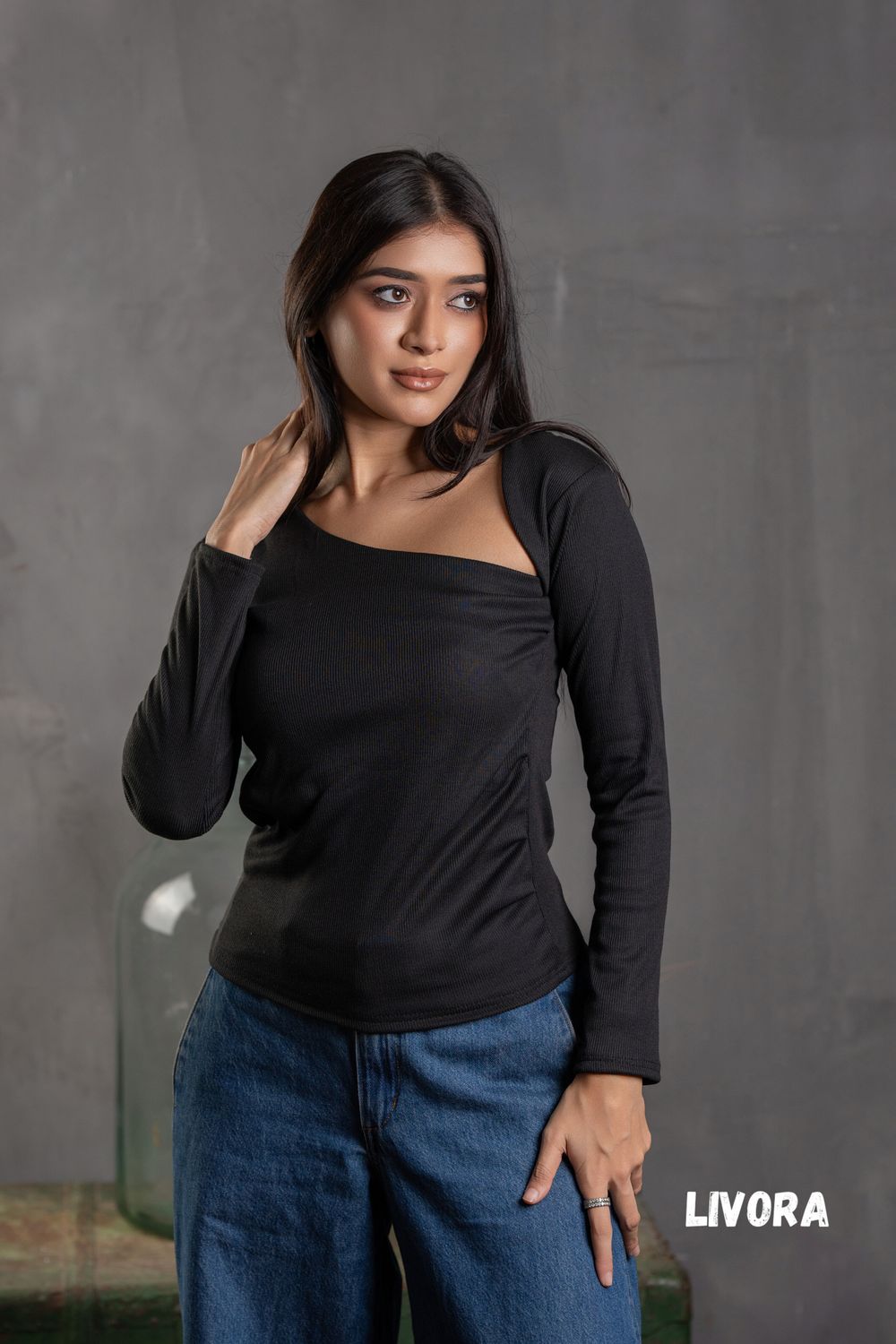 Black Modern Top