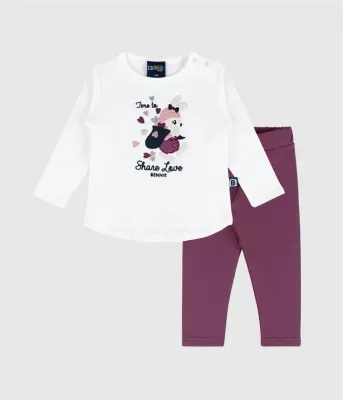 Bennie - ​Conjunto Share Love – Camisola e Legging para Bebé Menina