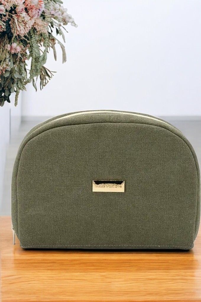 &quot;Made with Love&quot; Fabric Toiletry Bag