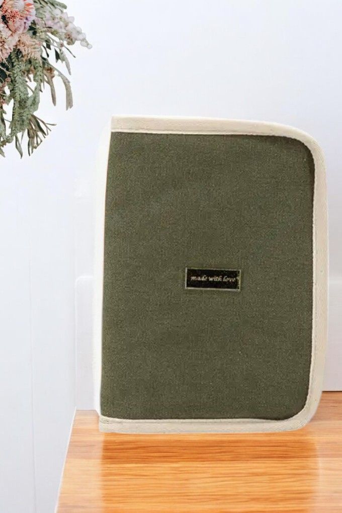 &quot;Made with Love&quot; Fabric Document Holder
