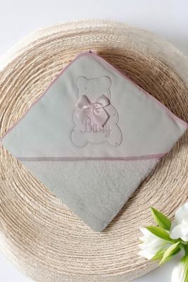Teddy Bear Embroidered Baby Towel