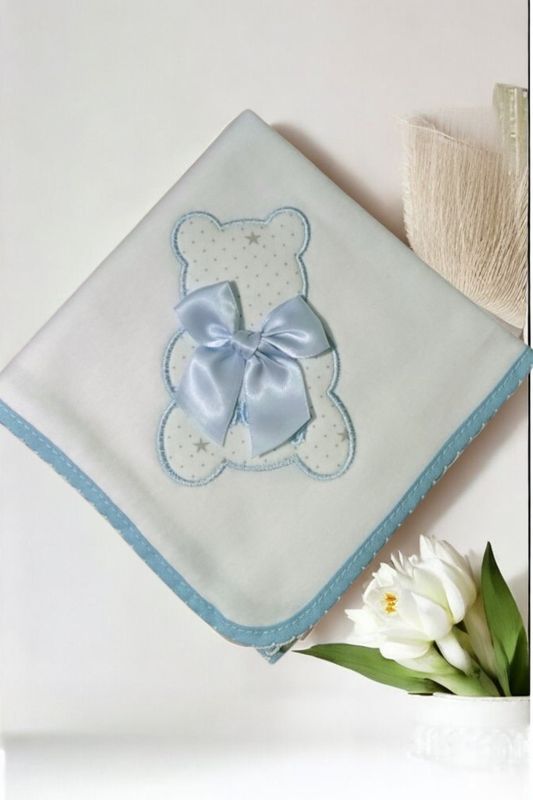 Teddy Bear Embroidered Diaper