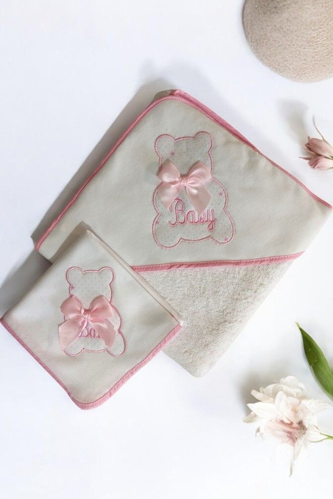 Embroidered Towel and Diaper Set - Baby