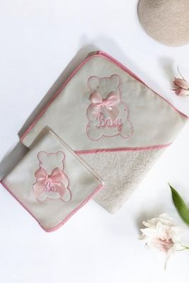 Embroidered Towel and Diaper Set - Baby