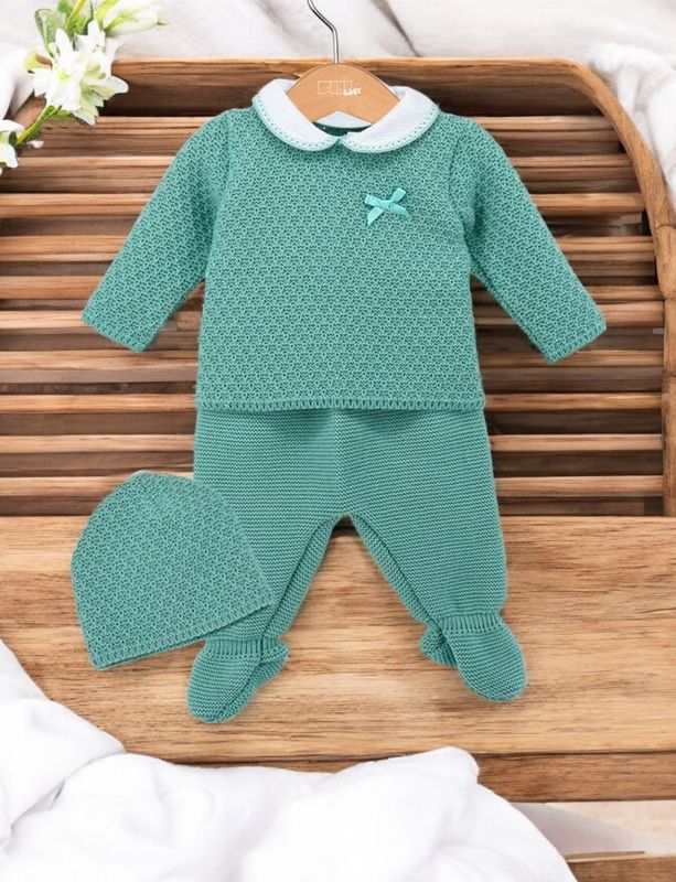 ​3-piece knitted baby set - Unisex
