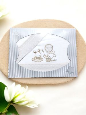 Embroidered flannel bedding set