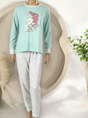Women&#39;s Love You Carded Printed Pajamas