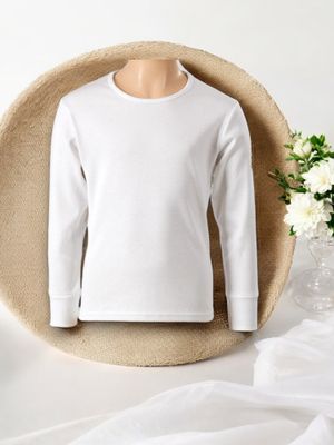 Camisola interior de manga comprida com carda interior – Rapaz