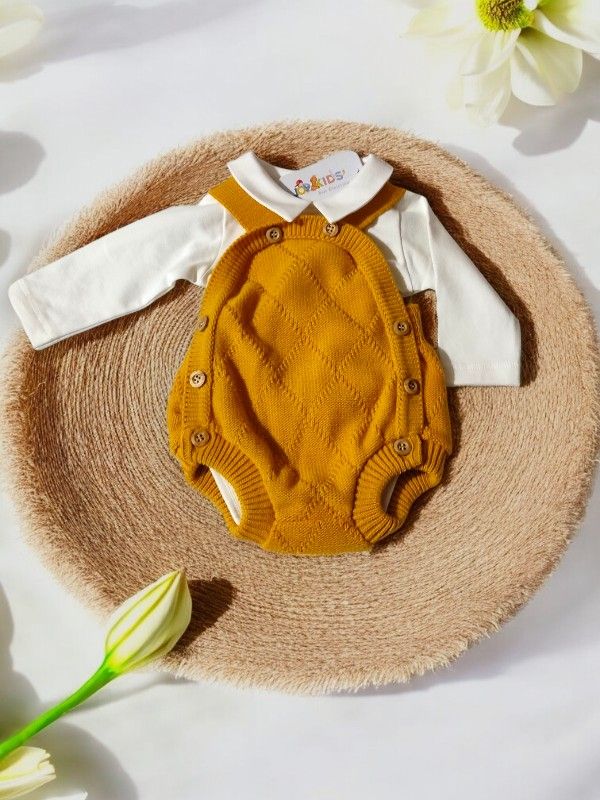Conjunto 2 Peças para Bebé Menino – Fofo em Malha e Body