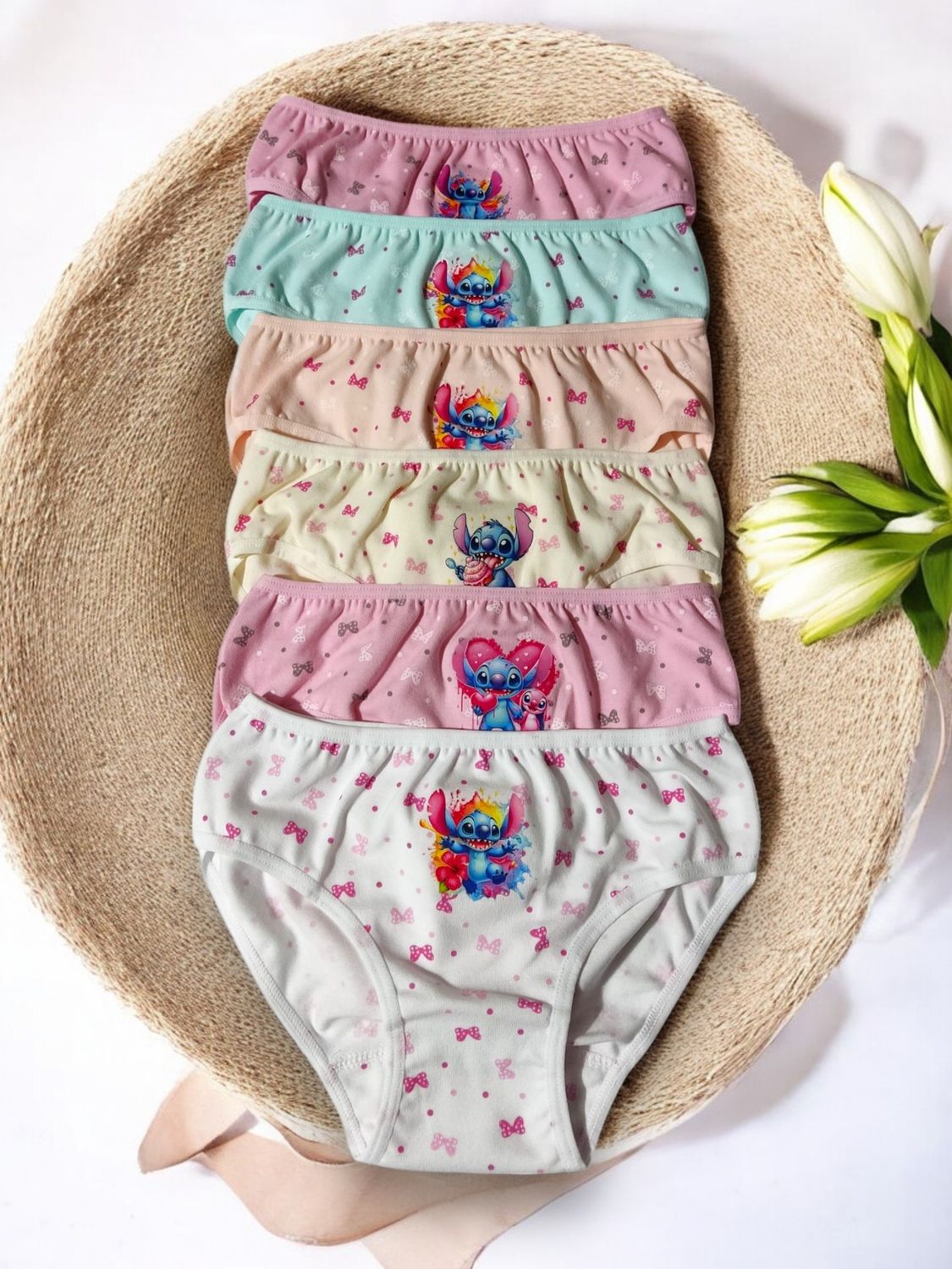 Pack de 6 Cuecas para Menina – Stitch