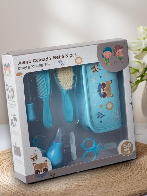 Kit Higiene para Bebé – 8 Peças com Estojo Impermeável