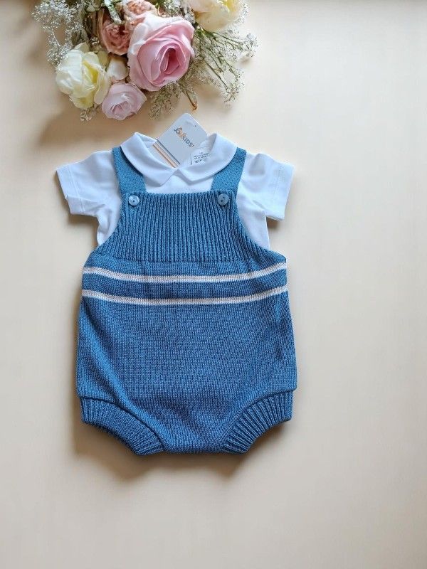 ​Conjunto 2 Peças para Bebé Menino – Fofo e Body de Manga Curta.