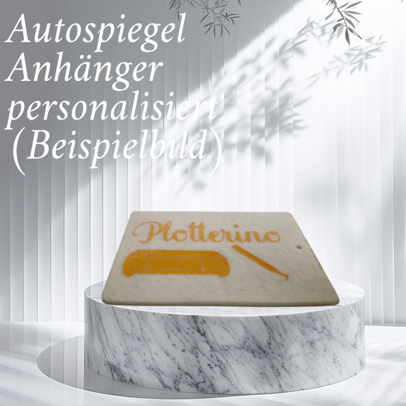 Autospiegel Anhänger personalisiert (Beispielbild)