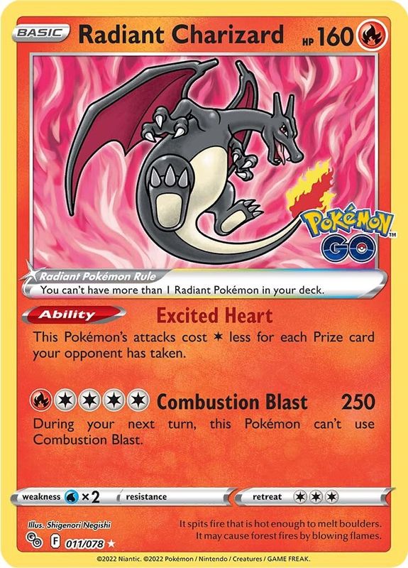 Radiant Charizard Pokémon Go