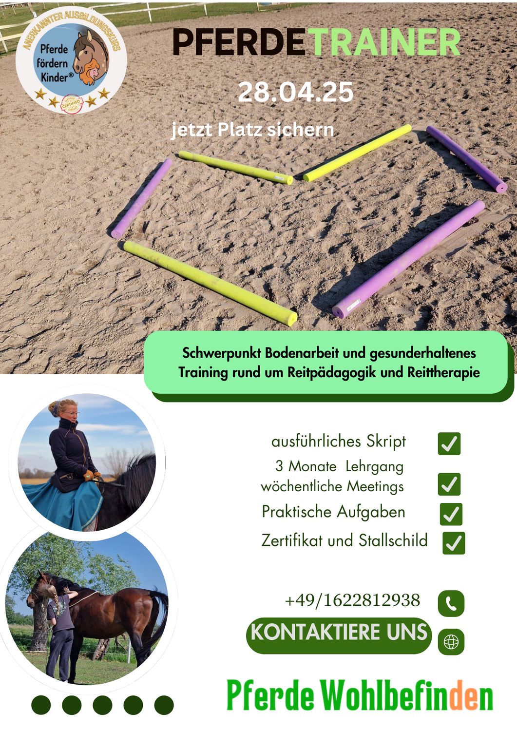 Pferdetrainer PfK Schwerpunkt Bodenarbeit Start 07.09.2026