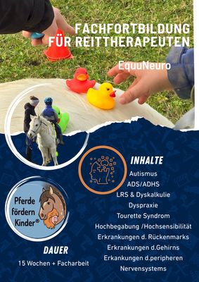 EquuNeuro - Fachfortbildung für Reittherapeut/innen Start 26.08.2026 EquuNeuro - Fachfortbildung für Reittherapeut/innen Start 26.08.2026