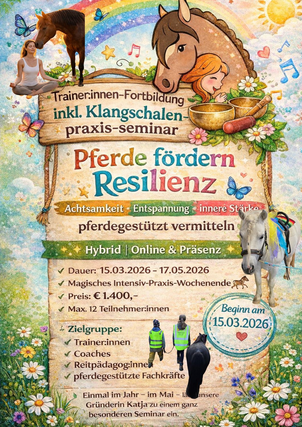 Pferde fördern Resilienz Praxisseminar bei Katja (inklusive Klangschalenseminar) Pferde fördern Resilienz Praxisseminar bei Katja (inklusive Klangschalenseminar)