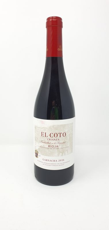 VINO TINTO EL COTO GARNACHA CRZA. 75 CL