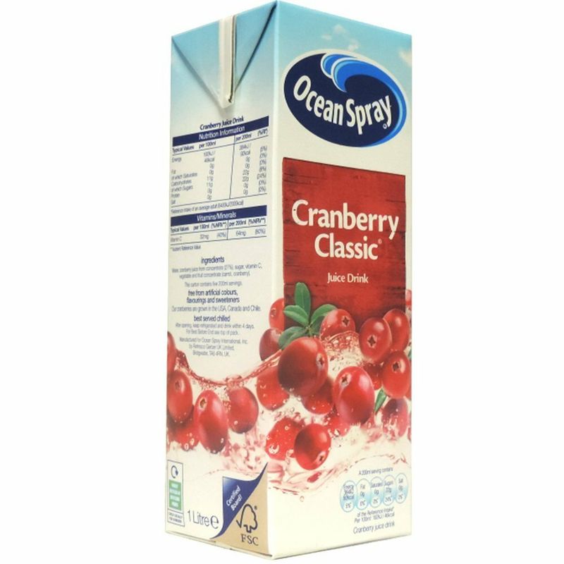 ZUMO OCEAN SPRAY BRIK 1 L. ARANDANO