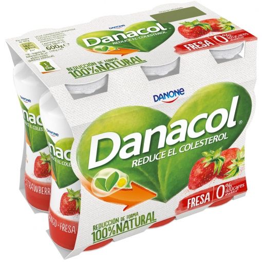 YOGUR LIQ. DANONE DANACOL P/6 FRESA