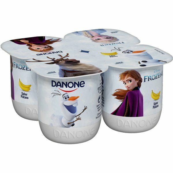 YOGUR DANONE PACK-4 SABOR PLATANO