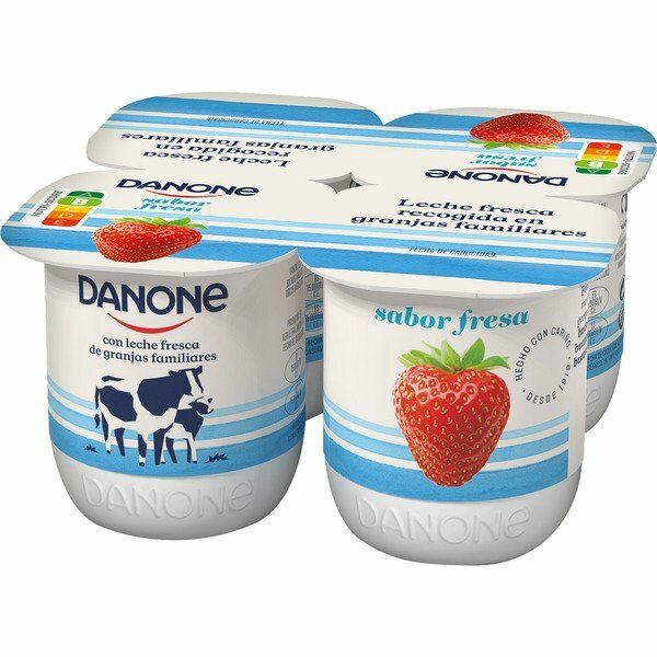 YOGUR DANONE PACK-4 SABOR FRESA