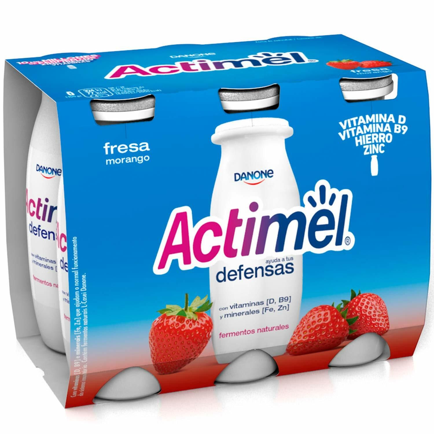 YOGUR DANONE ACTIMEL P-6 FRESA