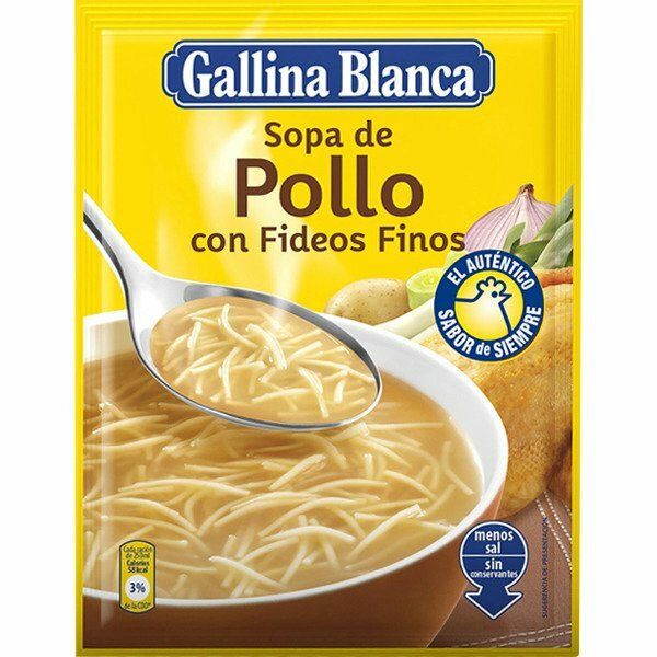 SOPA GALLINA BLANCA POLLO FIDEOS FI