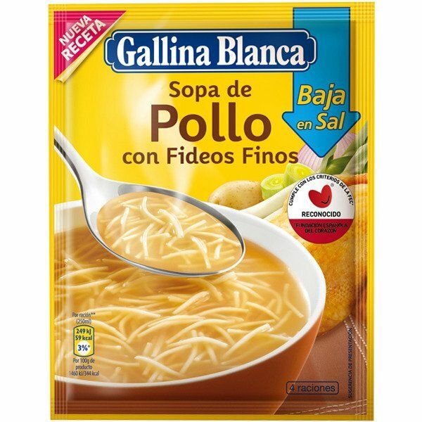 SOPA GALLINA BLANCA POLLO FIDEOS BA