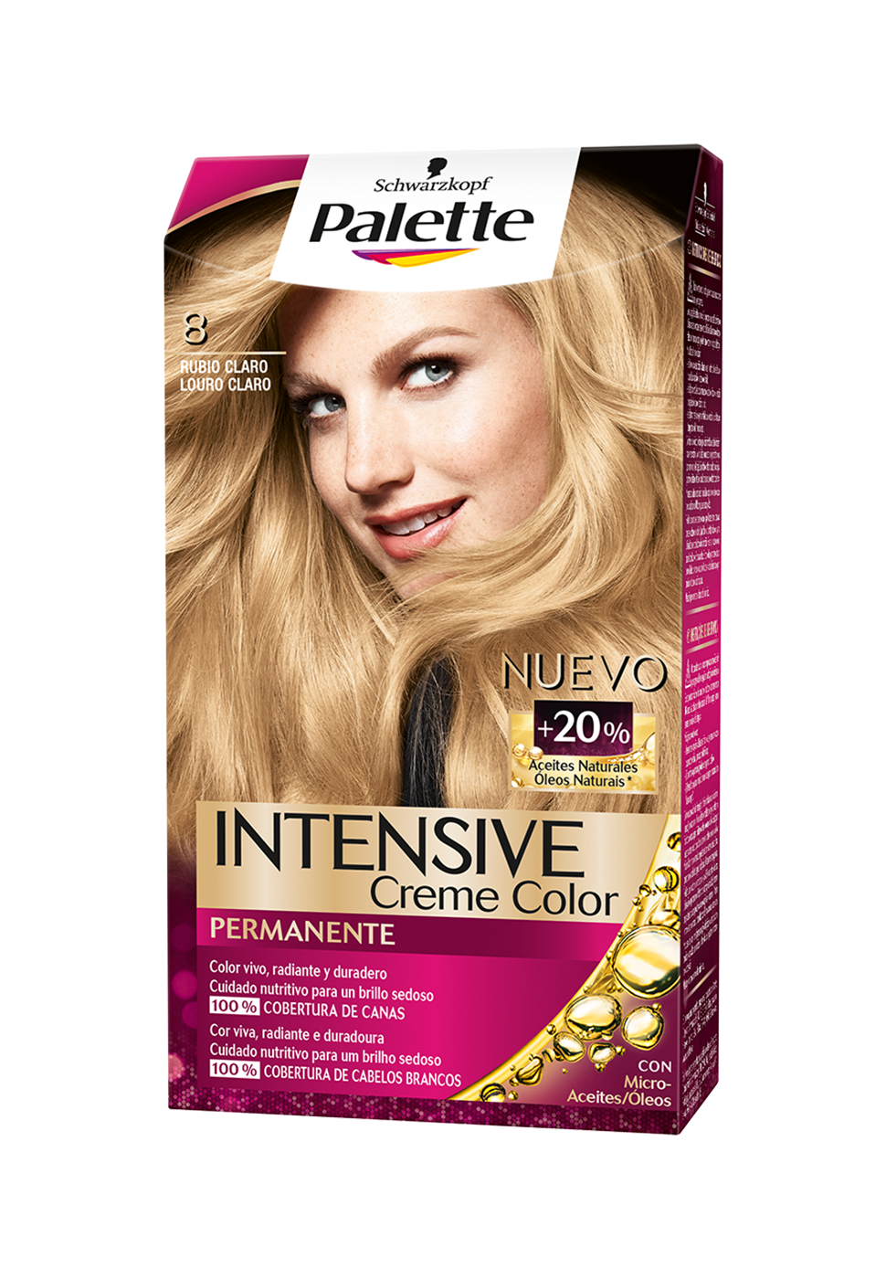 TINTE PALETTE ICC  8 RUBIO CLARO