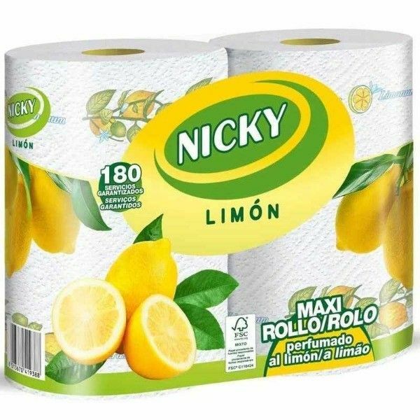 PAPEL COCINA NICKY MAXI LIMON 2 R.