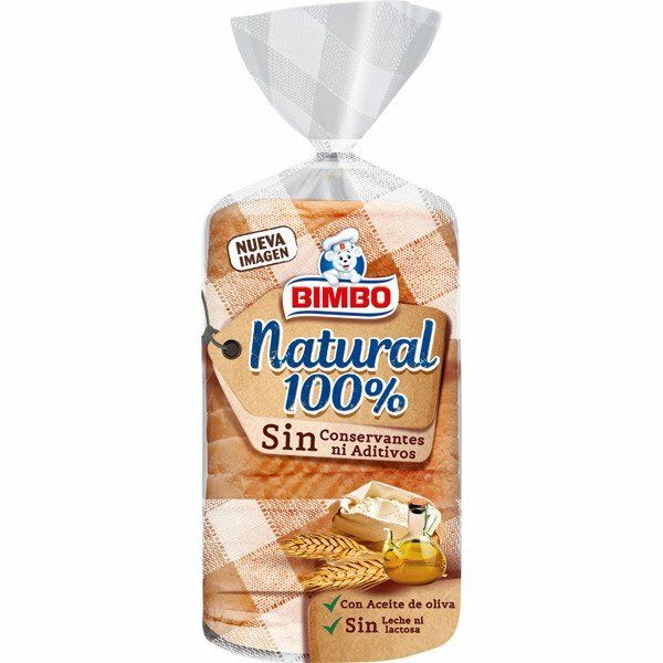 PAN BIMBO 100 % NAT. 450 GR. S/CORT