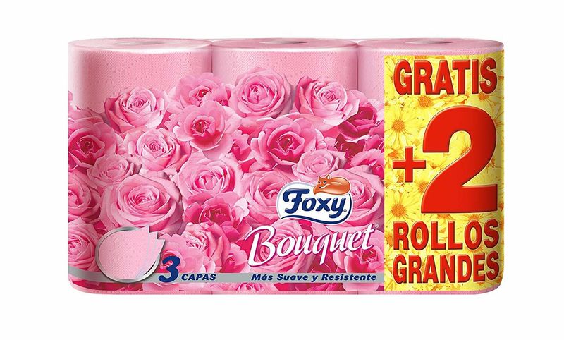 PAPEL HIG. FOXY BOUQUET 4+2 R. 3 CA