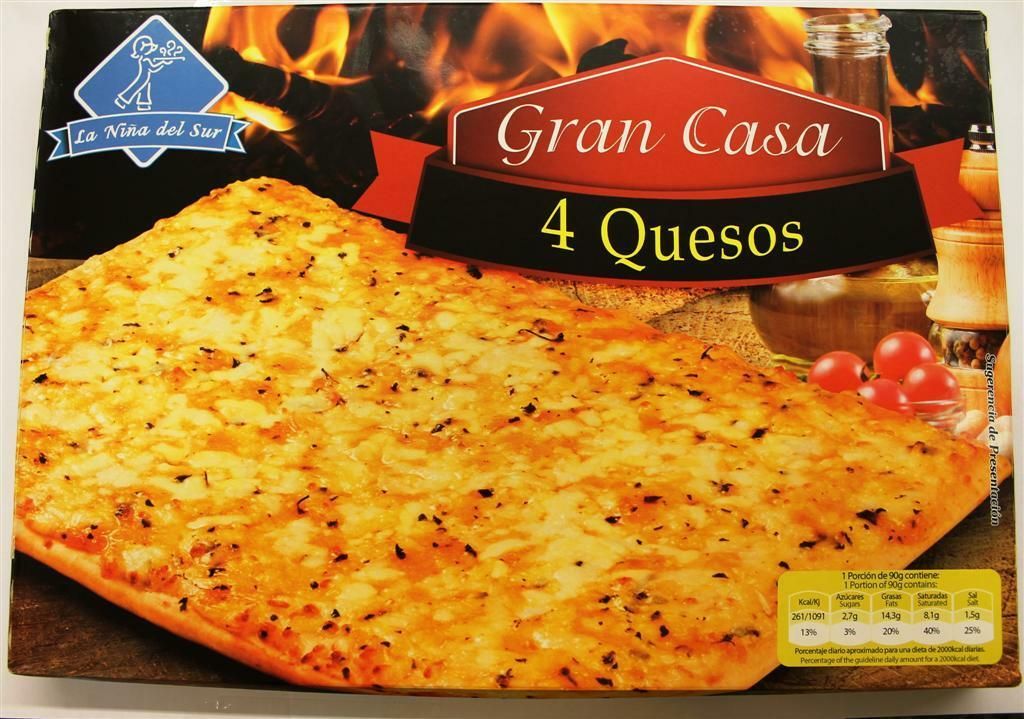 PIZZA GRAN CASA 500 GR. 35X24 4 QUE