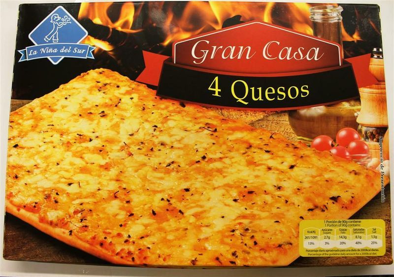 PIZZA GRAN CASA 500 GR. 35X24 4 QUE