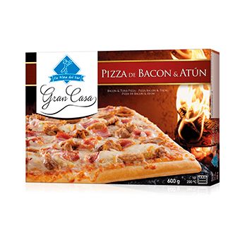 PIZZA GRAN CASA 600 GR. 35X24 BACON