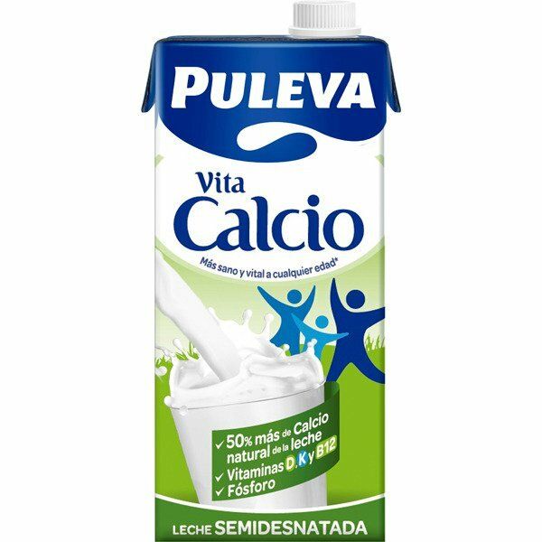 LECHE PULEVA CALCIO BRIK 1 LT. SEMI