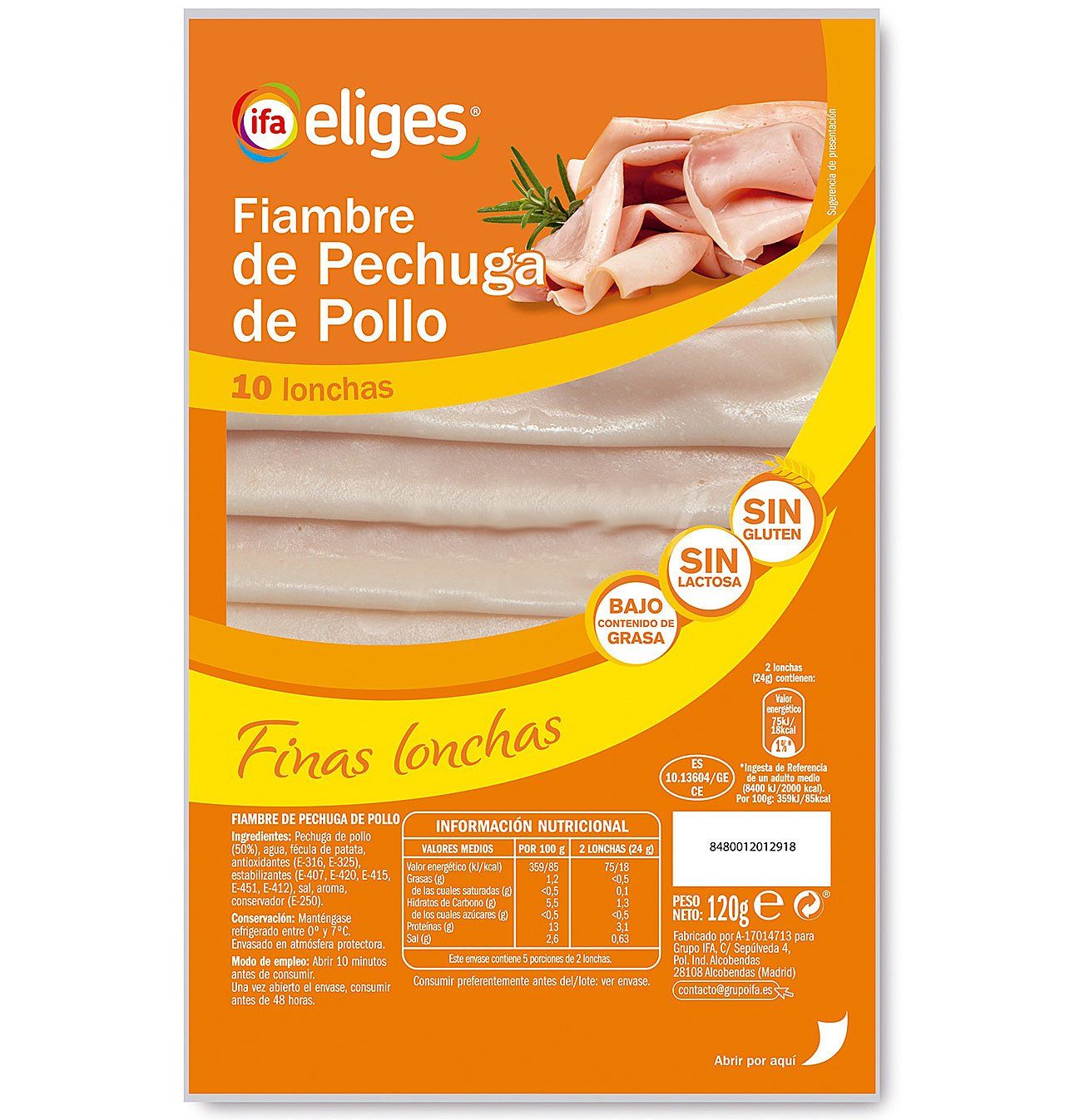LONCH. IFA-ELIGES 120 FINA P.POLLO