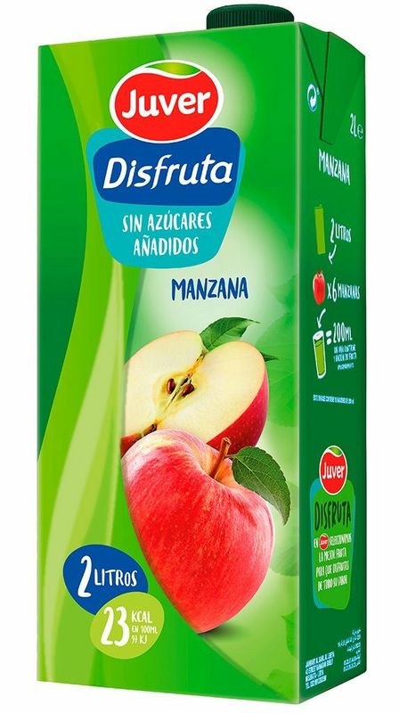 DISFRUTA JUVER BRIK 2 LT. MANZANA