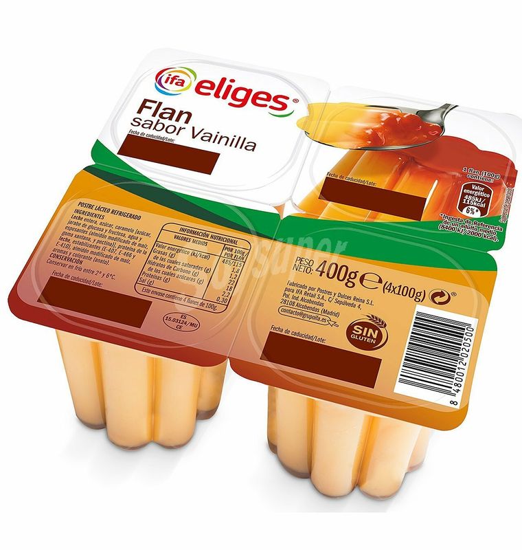 FLAN IFA-ELIGES 100 G. VAIN. P-4 U.