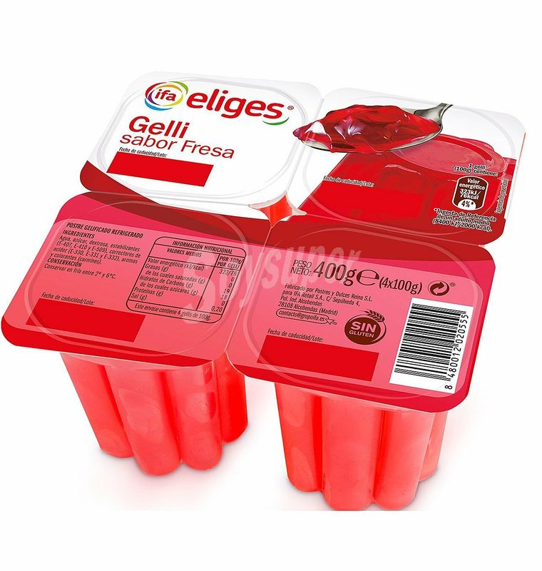GELATINA IFA-ELIGES 100 FRESA P-4 U
