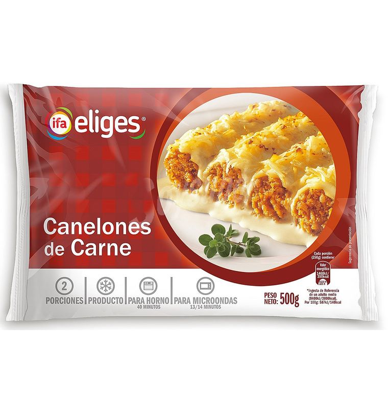 CANELONES IFA-ELIGES B/500 GR.CARNE