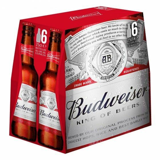 CERVEZA BUDWEISERD P/6X25 CL.
