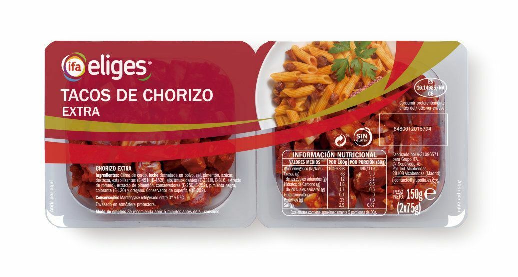 CHORIZO IFA-ELIGES 2X75 TAQUITOS